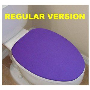 Spandex Fabric Lid Cover toilet SEAT Round & Elongated HandMade USA - Purple